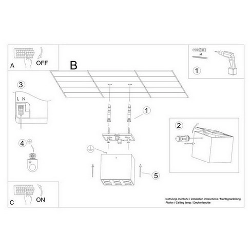 Stropní LED svítidlo SOLLUX OZZY černé 16W SL.1211 (obrázek 8)