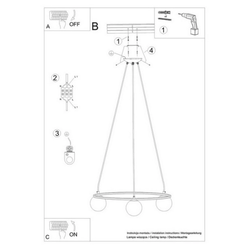 Lustr SOLLUX YOLI 3 G9 3x8W bez žárovky SL.1213 (obrázek 6)