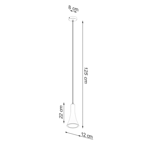 Závěsné svítidlo SOLLUX REA 1 beton E14 1x12W bez žárovky SL.1223 (obrázek 5)