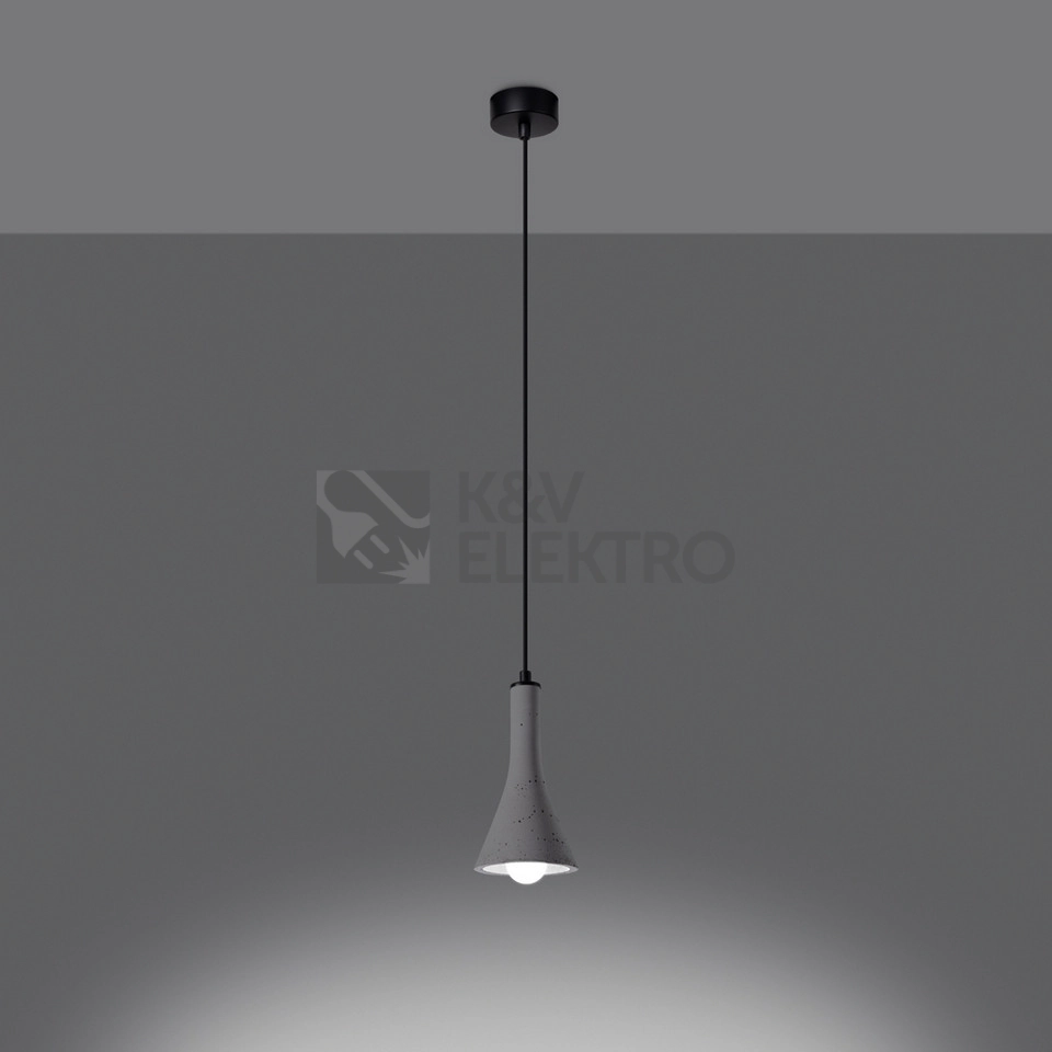 Obrázek produktu Závěsné svítidlo SOLLUX REA 1 beton E14 1x12W bez žárovky SL.1223 2