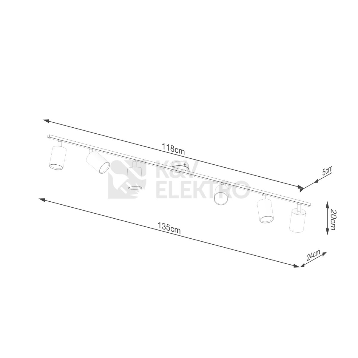 Obrázek produktu Stropní svítidlo SOLLUX LEMMI 6L bílé GU10 6x10W bez žárovky SL.1228 3