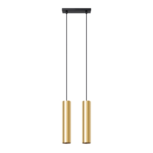 Závěsná lampa SOLLUX LAGOS 2 leštěné zlato GU10 2x10W bez žárovky SL.1241