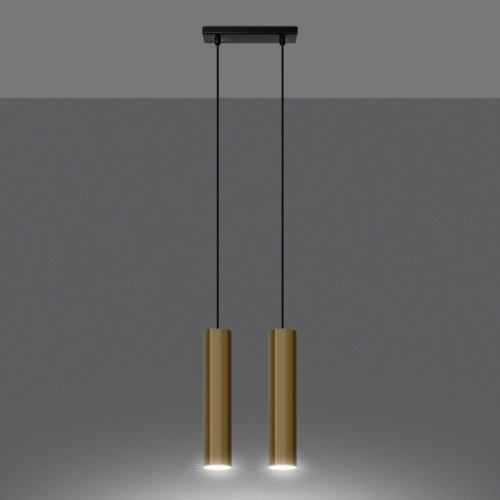 Závěsná lampa SOLLUX LAGOS 2 leštěné zlato GU10 2x10W bez žárovky SL.1241 (obrázek 8)
