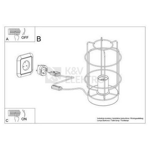 Obrázek produktu Stolní lampa SOLLUX GOTTO E27 1x15W bez žárovky SL.1265 5