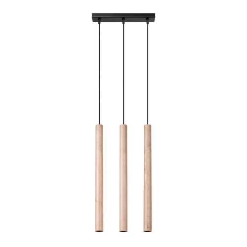 Závěsné svítidlo SOLLUX PASTELO 3L dřevo G9 3x8W bez žárovky SL.1267