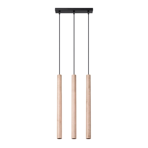 Závěsné svítidlo SOLLUX PASTELO 3L dřevo G9 3x8W bez žárovky SL.1267