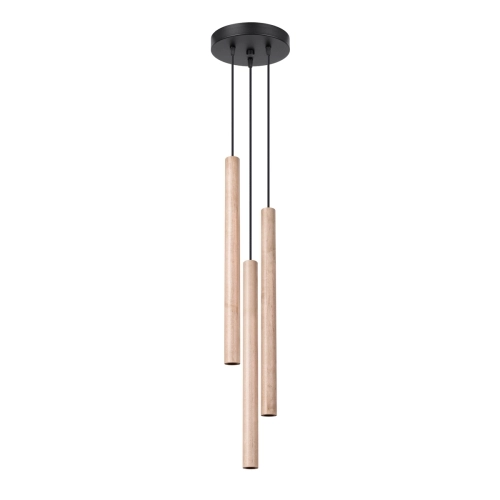 Závěsné svítidlo SOLLUX PASTELO 3P dřevo G9 3x8W bez žárovky SL.1268