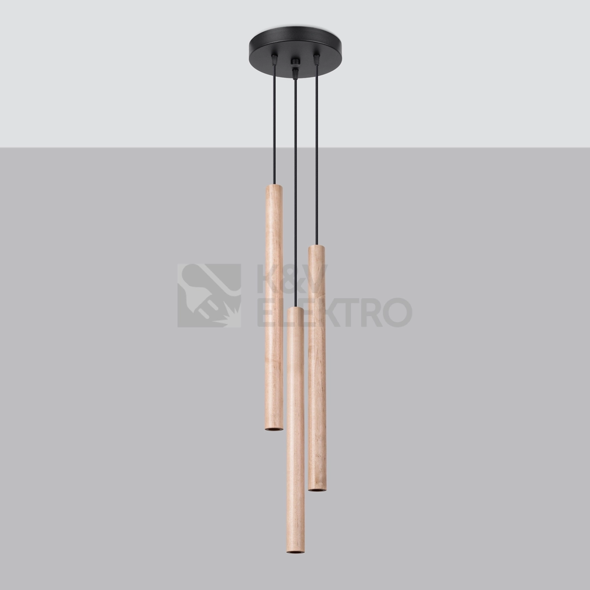 Obrázek produktu Závěsné svítidlo SOLLUX PASTELO 3P dřevo G9 3x8W bez žárovky SL.1268 1