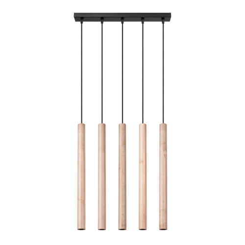 Závěsné svítidlo SOLLUX PASTELO 5L dřevo G9 5x8W bez žárovky SL.1269
