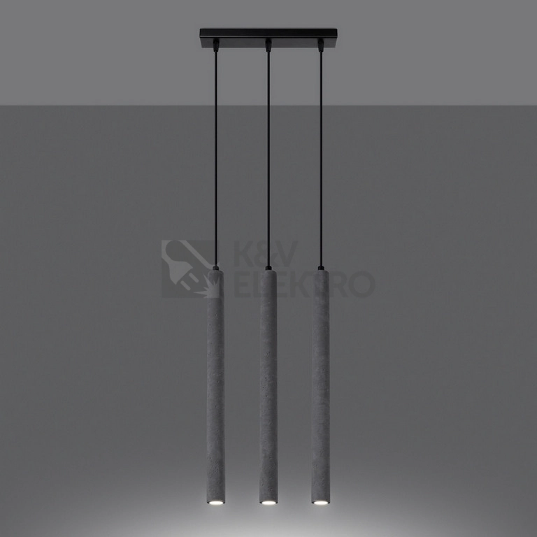 Obrázek produktu Závěsné svítidlo SOLLUX PASTELO 3L betonové G9 3x8W bez žárovky SL.1272 2