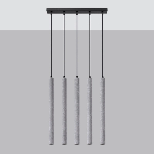 Závěsné svítidlo SOLLUX PASTELO 5L betonové G9 5x8W bez žárovky SL.1274 (obrázek 4)