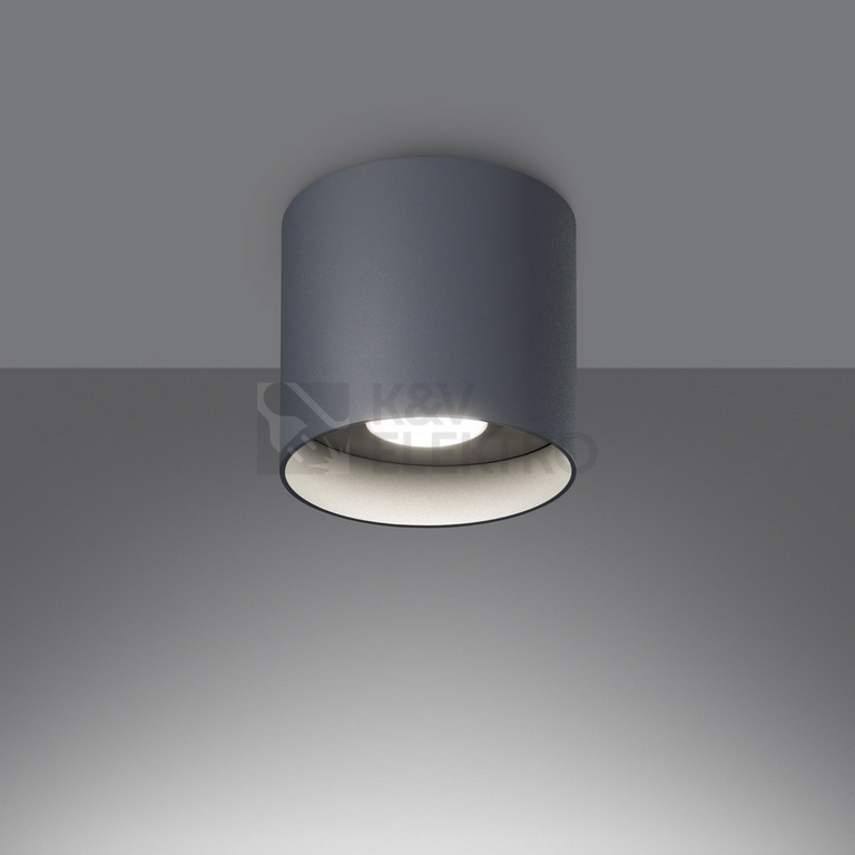 Obrázek produktu Stropní svítidlo SOLLUX MIKA šedé GU10 1x10W bez žárovky SL.1282 2