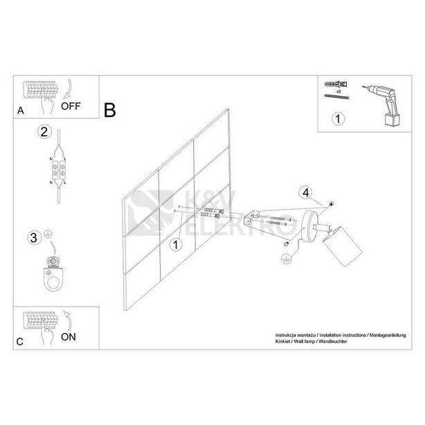 Obrázek produktu Nástěnné svítidlo SOLLUX VERDO bílé GU10 1x10W bez žárovky SL.1285 5