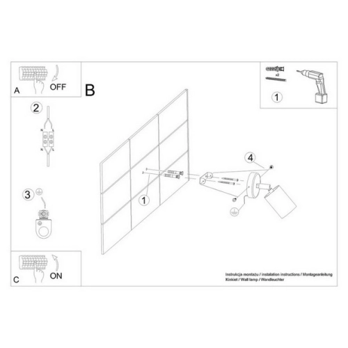 Nástěnné svítidlo SOLLUX VERDO černé GU10 1x10W bez žárovky SL.1290 (obrázek 7)