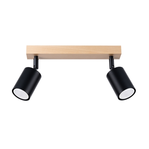 Stropní svítidlo SOLLUX VERDO 2 černé GU10 2x10W bez žárovky SL.1291