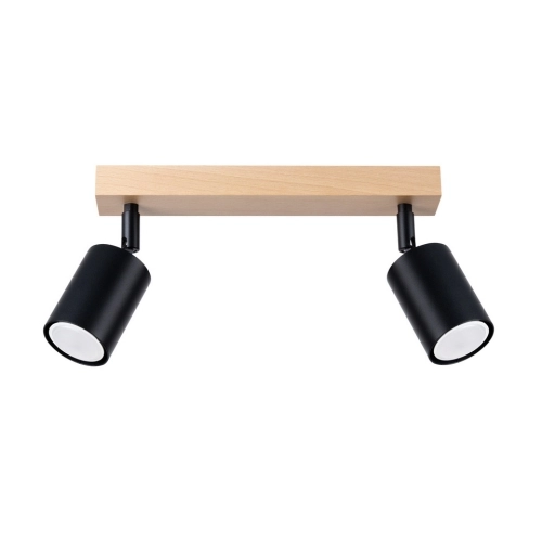 Stropní svítidlo SOLLUX VERDO 2 černé GU10 2x10W bez žárovky SL.1291