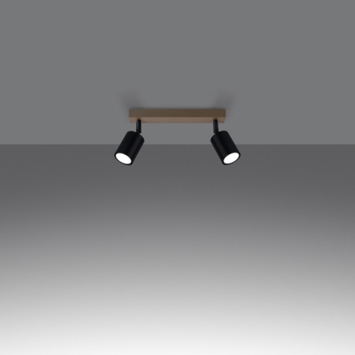 Stropní svítidlo SOLLUX VERDO 2 černé GU10 2x10W bez žárovky SL.1291