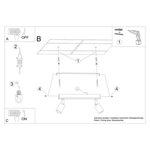 Stropní svítidlo SOLLUX VERDO 2 černé GU10 2x10W bez žárovky SL.1291 (obrázek 7)