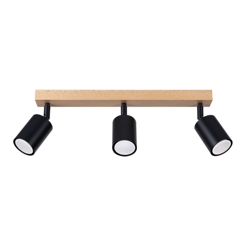 Stropní svítidlo SOLLUX VERDO 3L černé GU10 3x10W bez žárovky SL.1293