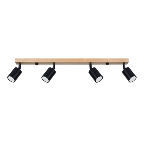 Stropní svítidlo SOLLUX VERDO 4 černé GU10 4x10W bez žárovky SL.1294