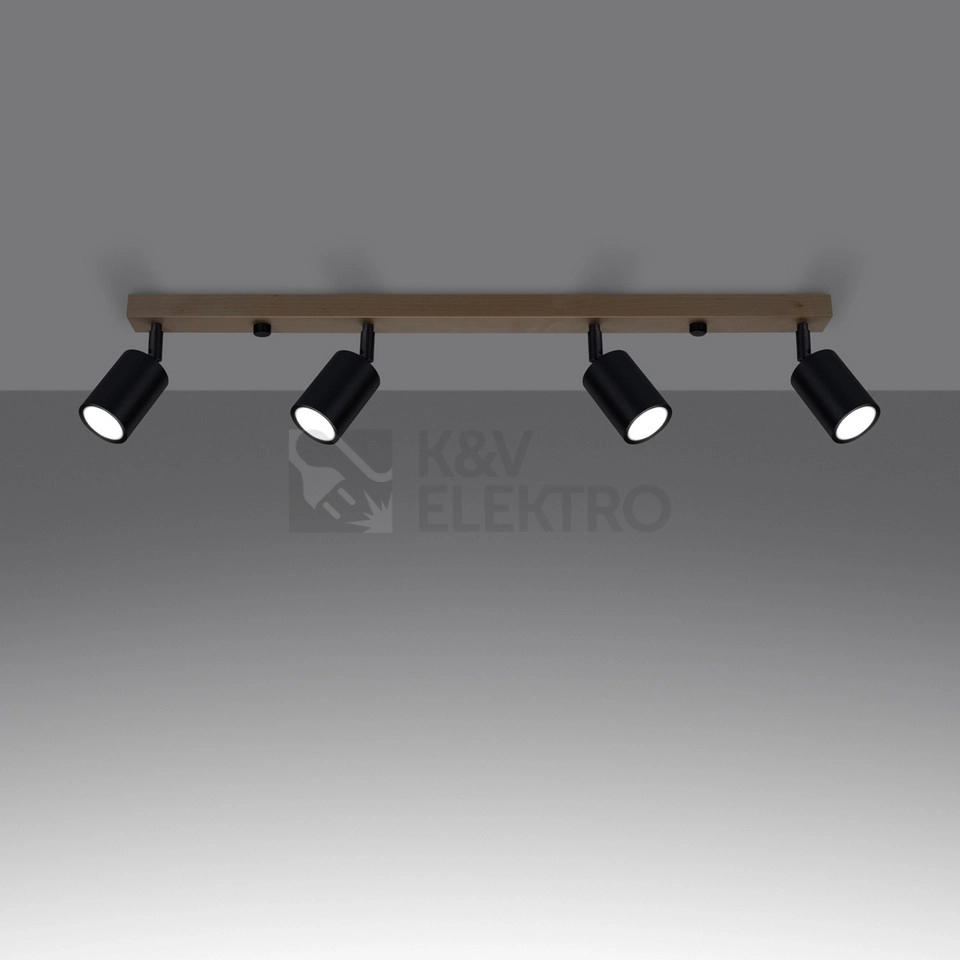 Obrázek produktu Stropní svítidlo SOLLUX VERDO 4 černé GU10 4x10W bez žárovky SL.1294 2