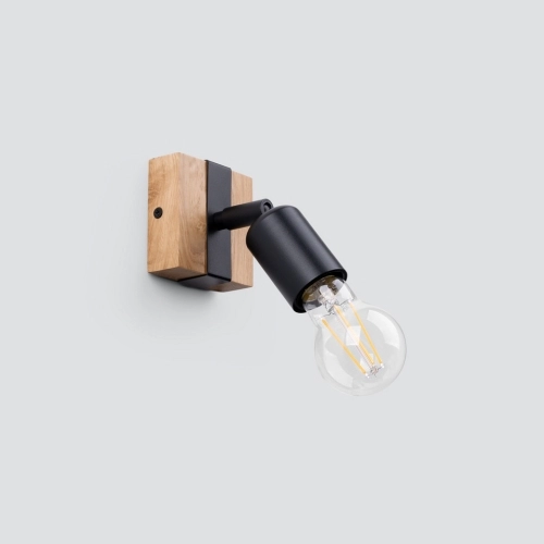 Nástěnné svítidlo SOLLUX ZUCA černé E27 1x15W bez žárovky SL.1295 (obrázek 3)