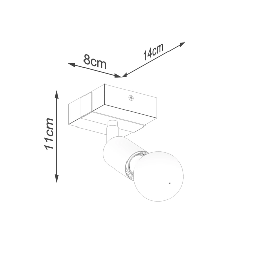 Nástěnné svítidlo SOLLUX ZUCA černé E27 1x15W bez žárovky SL.1295 (obrázek 6)
