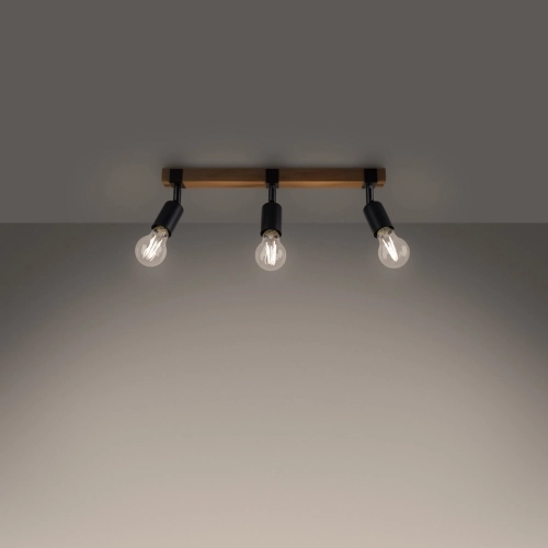 Stropní svítidlo SOLLUX ZUCA 3 černé E27 3x15W bez žárovky SL.1297 (obrázek 7)