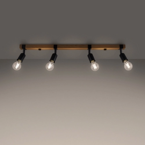 Stropní svítidlo SOLLUX ZUCA 4 černé E27 4x15W bez žárovky SL.1298 (obrázek 6)