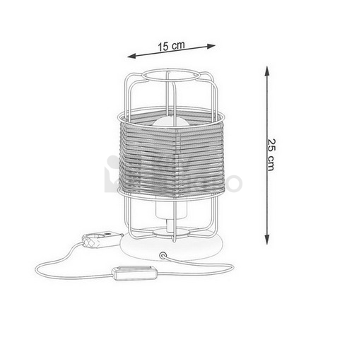 Obrázek produktu Stolní lampa SOLLUX GIZUR E27 1x15W bez žárovky SL.1302 4