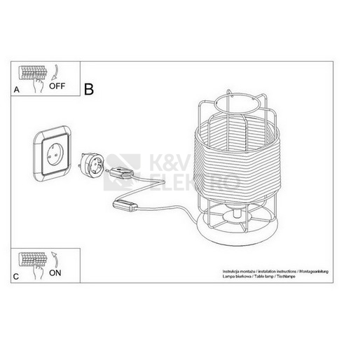 Obrázek produktu Stolní lampa SOLLUX GIZUR E27 1x15W bez žárovky SL.1302 5