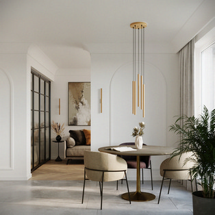 Závěsné svítidlo SOLLUX PASTELO 2 zlaté G9 2x8W bez žárovky SL.1305