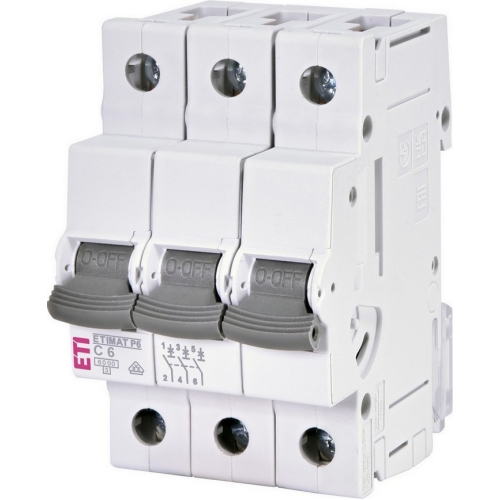 Jistič ETI ETIMAT P6 3p C6 6A 6kA 001900327