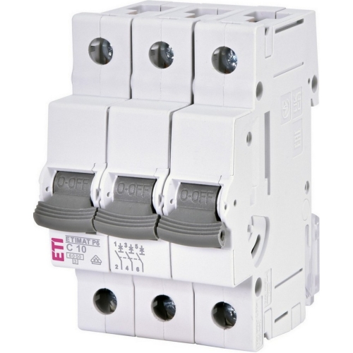 Jistič ETI ETIMAT P6 3p C10 10A 6kA 001900328