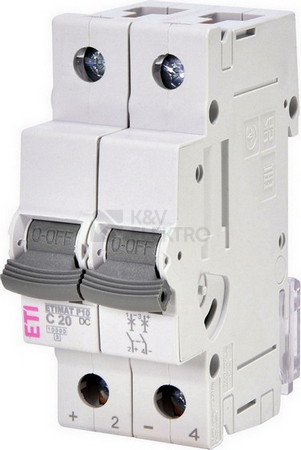Obrázek produktu Jistič ETI ETIMAT P10-DC 2P C20 001903231 0