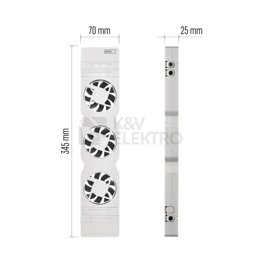 Obrázek produktu Ventilátor EMOS pod radiátor EMOS MONO bílý P56PR1 12