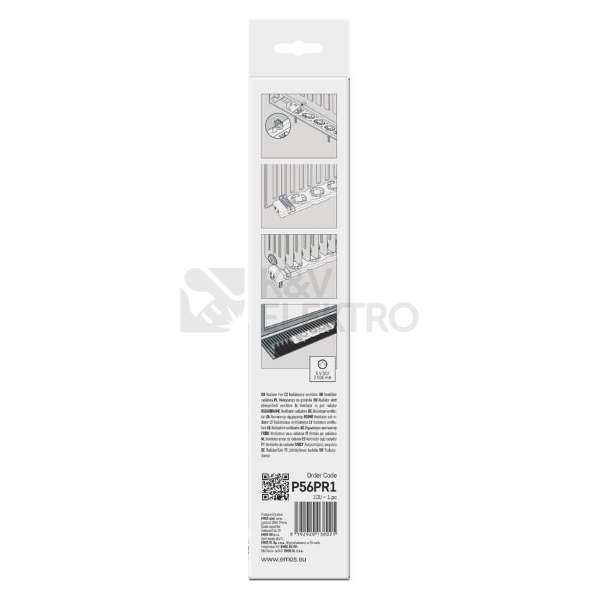 Obrázek produktu Ventilátor EMOS pod radiátor EMOS MONO bílý P56PR1 19