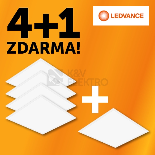 LED panel LEDVANCE Compact 600x600mm 33W/4000K neutrální bílá výhodné balení 4+1