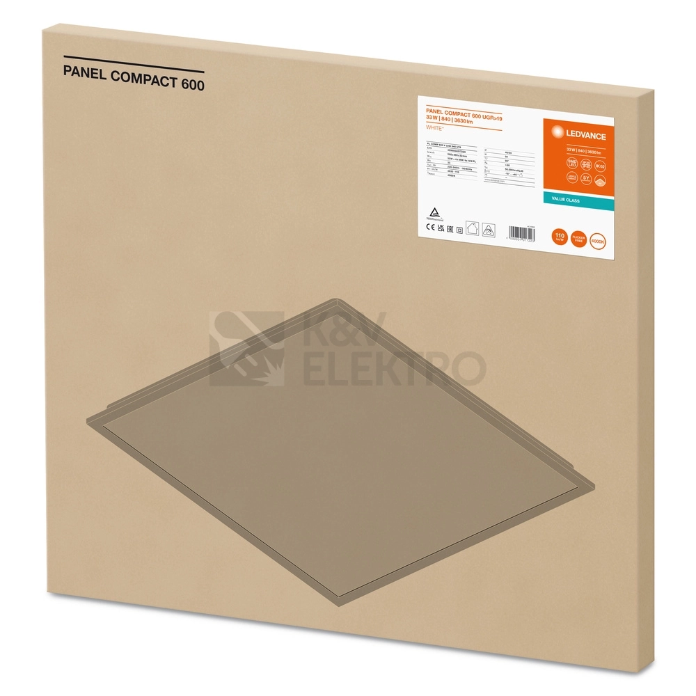 Obrázek produktu LED panel LEDVANCE Compact 600x600mm 33W/4000K neutrální bílá výhodné balení 4+1 2