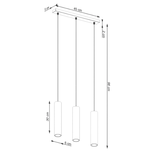Závěsné svítidlo SOLLUX LAGOS 3L krémová GU10 3x10W bez žárovek SL.1481 (obrázek 9)