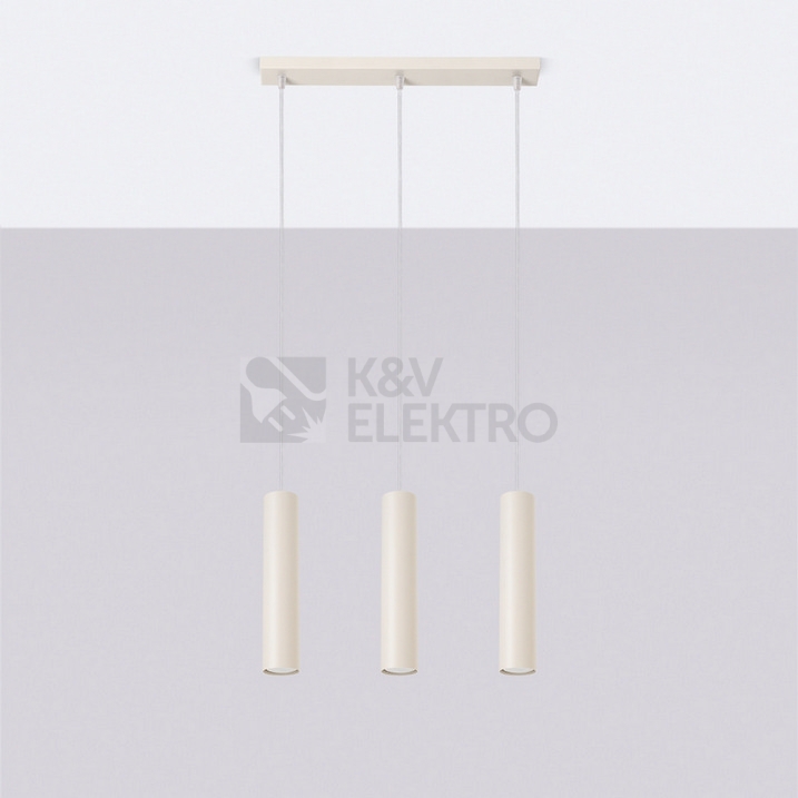 Obrázek produktu Závěsné svítidlo SOLLUX LAGOS 3L krémová GU10 3x10W bez žárovek SL.1481 3