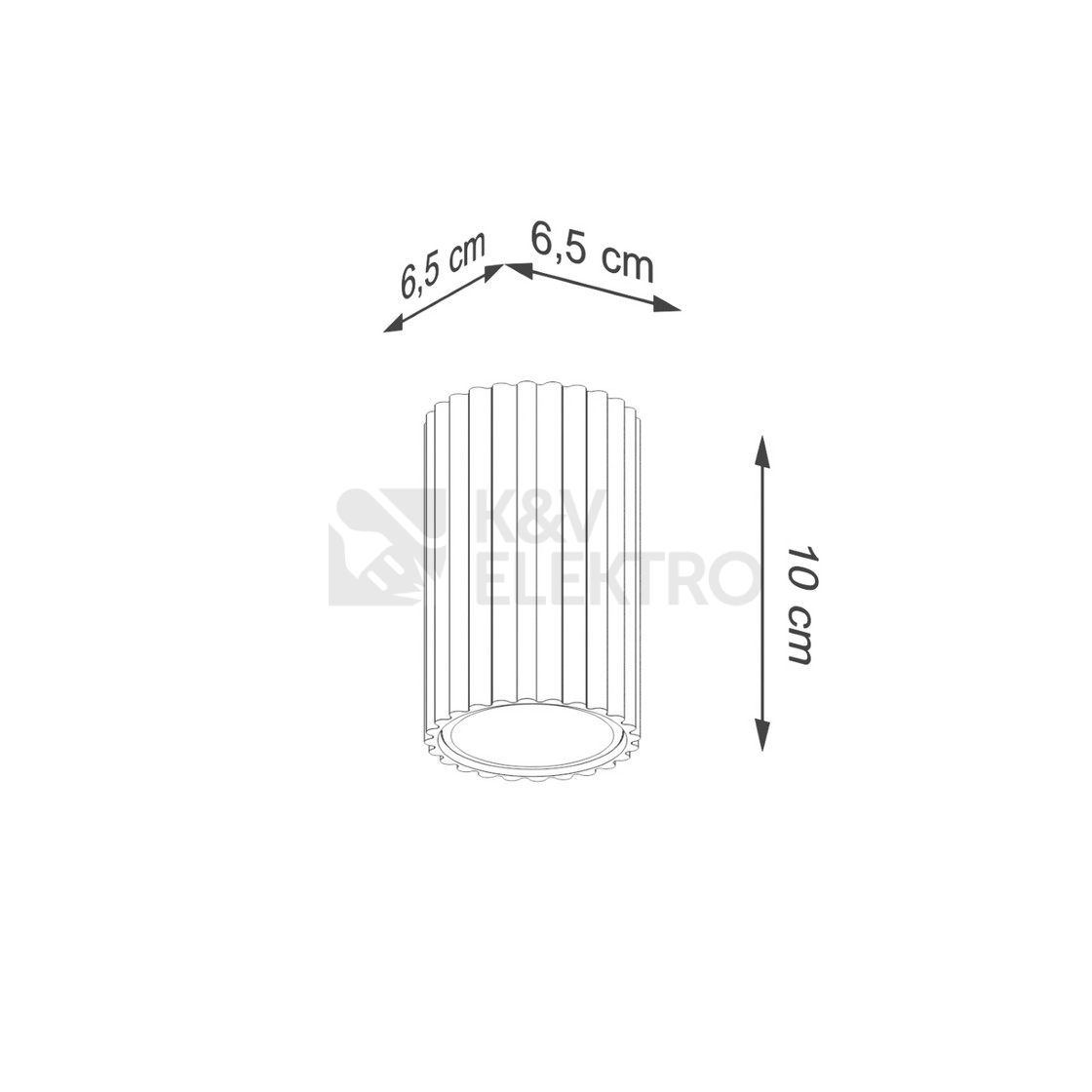 Obrázek produktu Stropní svítidlo SOLLUX KARBON 10 bílá GU10 1x10W bez žárovky SL.1530 10