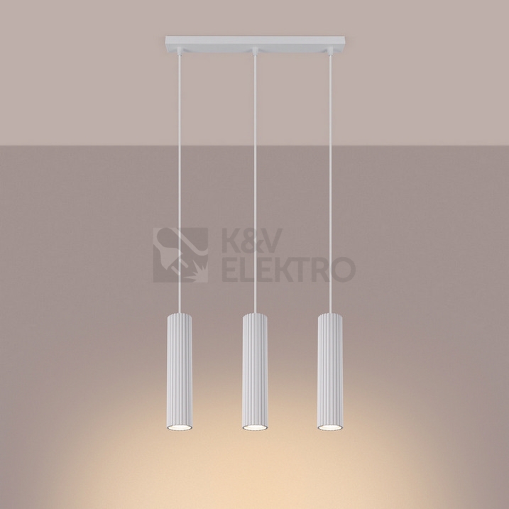 Obrázek produktu Závěsné svítidlo SOLLUX KARBON 3L bílá GU10 3x10W bez žárovek SL.1537 7