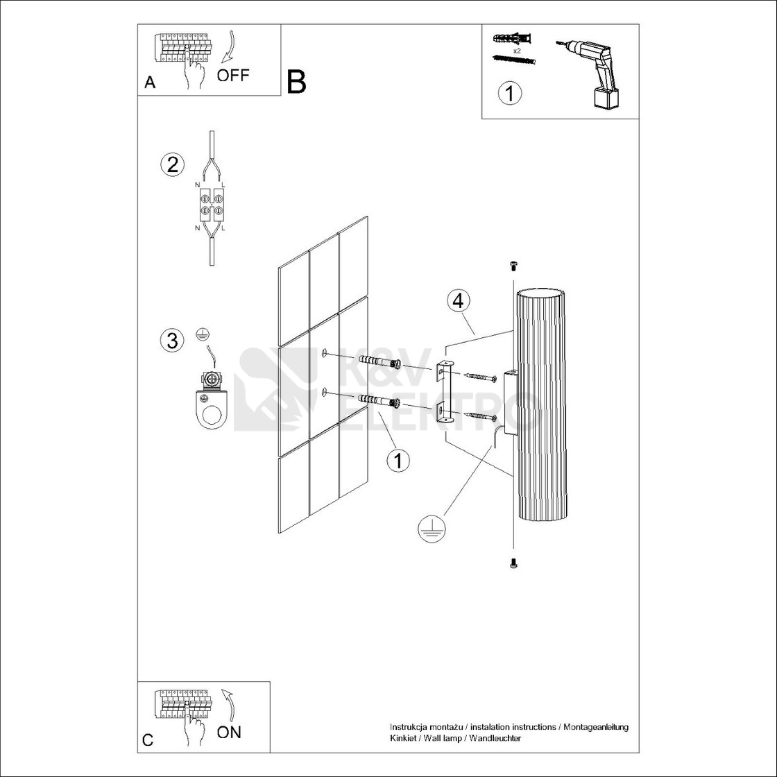 Obrázek produktu Nástěnné svítidlo SOLLUX KARBON 30 bílá GU10 2x10W bez žárovek SL.1539 9