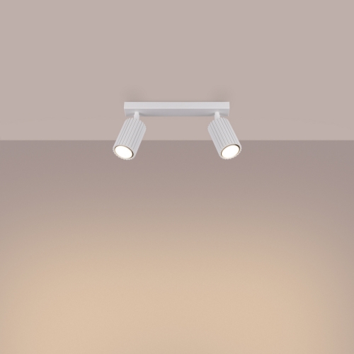 Stropní svítidlo SOLLUX KARBON 2 bílá GU10 2x10W bez žárovek SL.1542