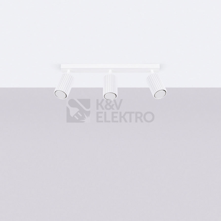 Obrázek produktu Stropní svítidlo SOLLUX KARBON 3L bílá GU10 3x10W bez žárovek SL.1543 5