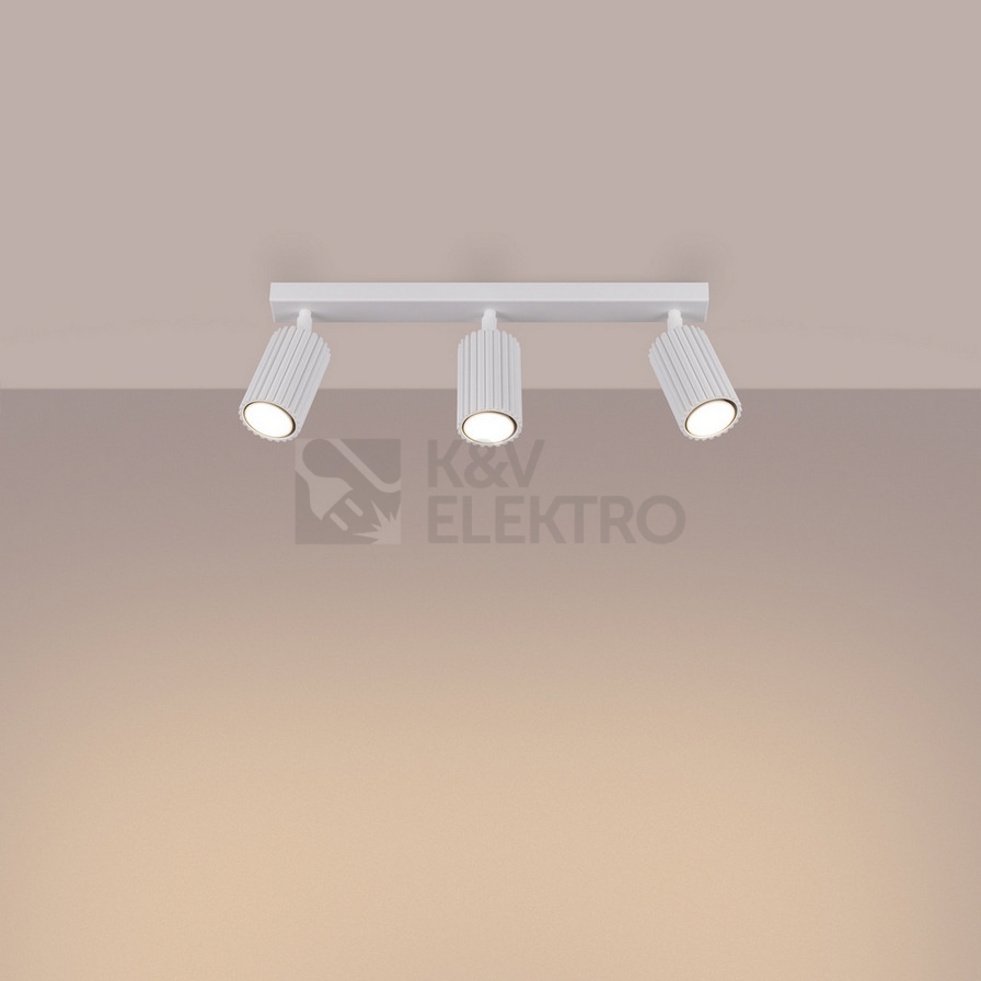 Obrázek produktu Stropní svítidlo SOLLUX KARBON 3L bílá GU10 3x10W bez žárovek SL.1543 6