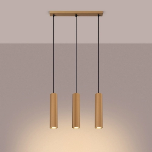 Závěsné svítidlo SOLLUX KARBON 3L zlaté GU10 3x10W bez žárovek SL.1556 (obrázek 9)