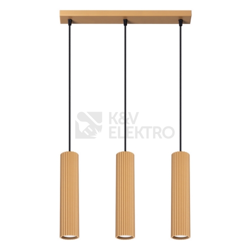 Závěsné svítidlo SOLLUX KARBON 3L zlaté GU10 3x10W bez žárovek SL.1556