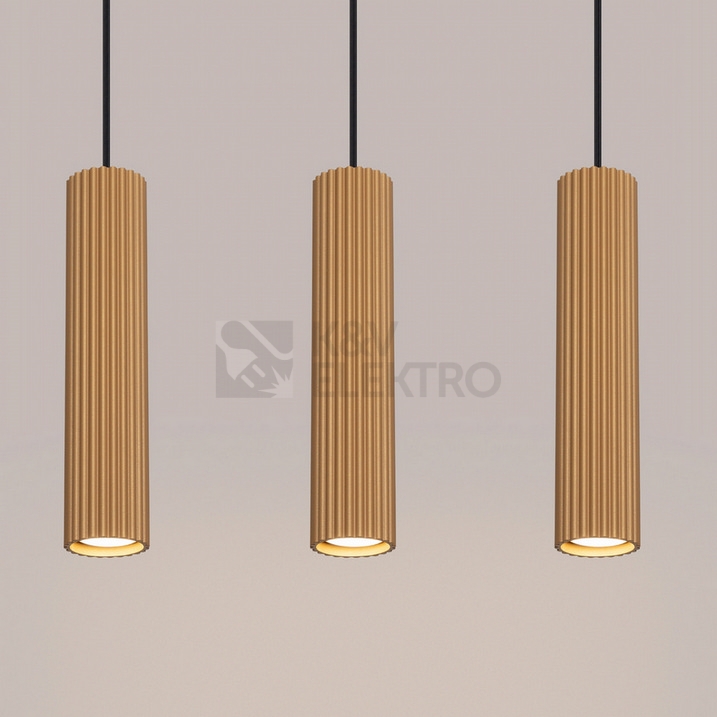 Obrázek produktu Závěsné svítidlo SOLLUX KARBON 3L zlaté GU10 3x10W bez žárovek SL.1556 9